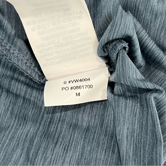 Vuori Falls Jumpsuit Medium Light Azure Heather Blue Tank Top Wide Leg Romper - Picture 7 of 7